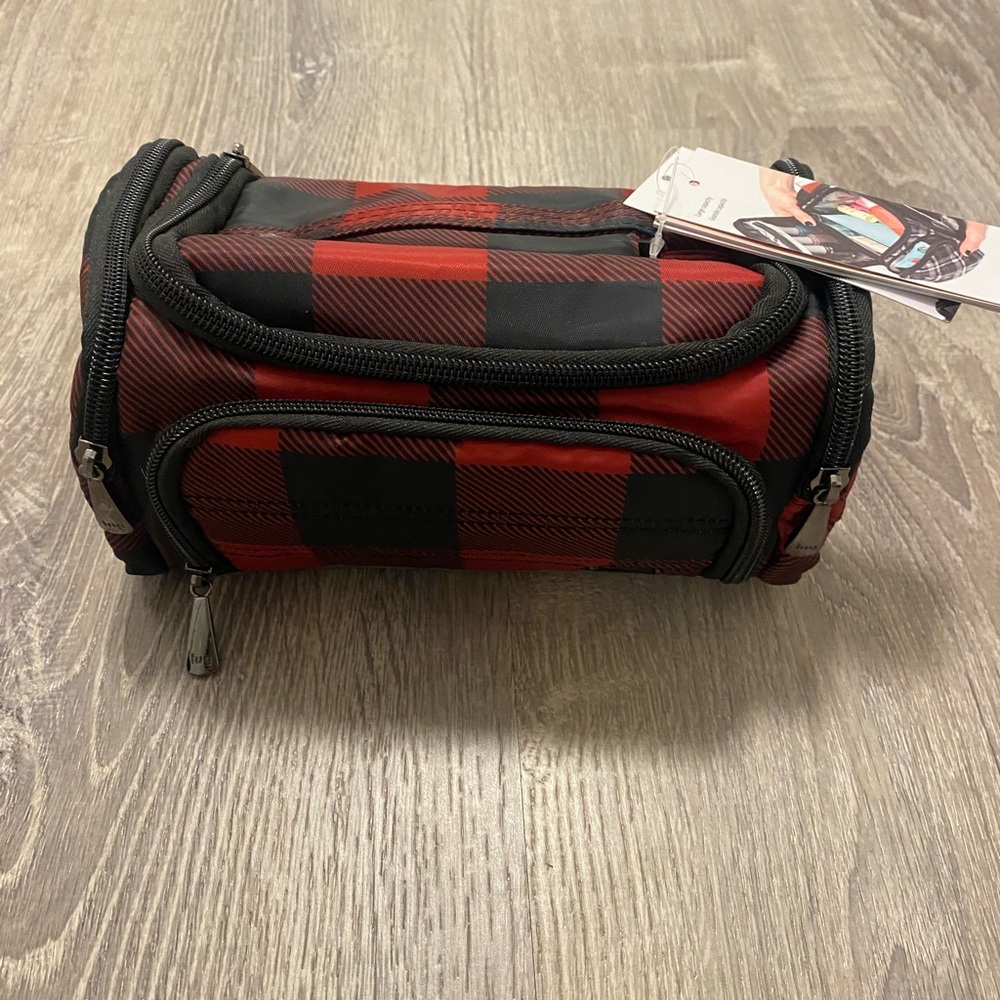 NEW Lug Trolley Mini Cosmetic Case- Red Check Baffalo - Picture 4 of 16